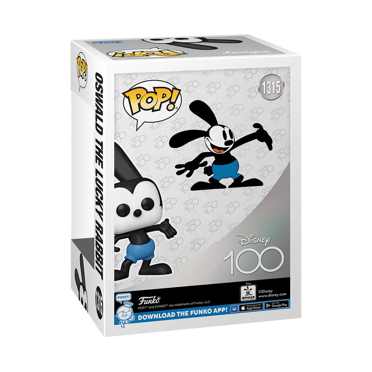 Disney 100 Oswald the Lucky Rabbit Funko Pop! Vinyl Figure #1315