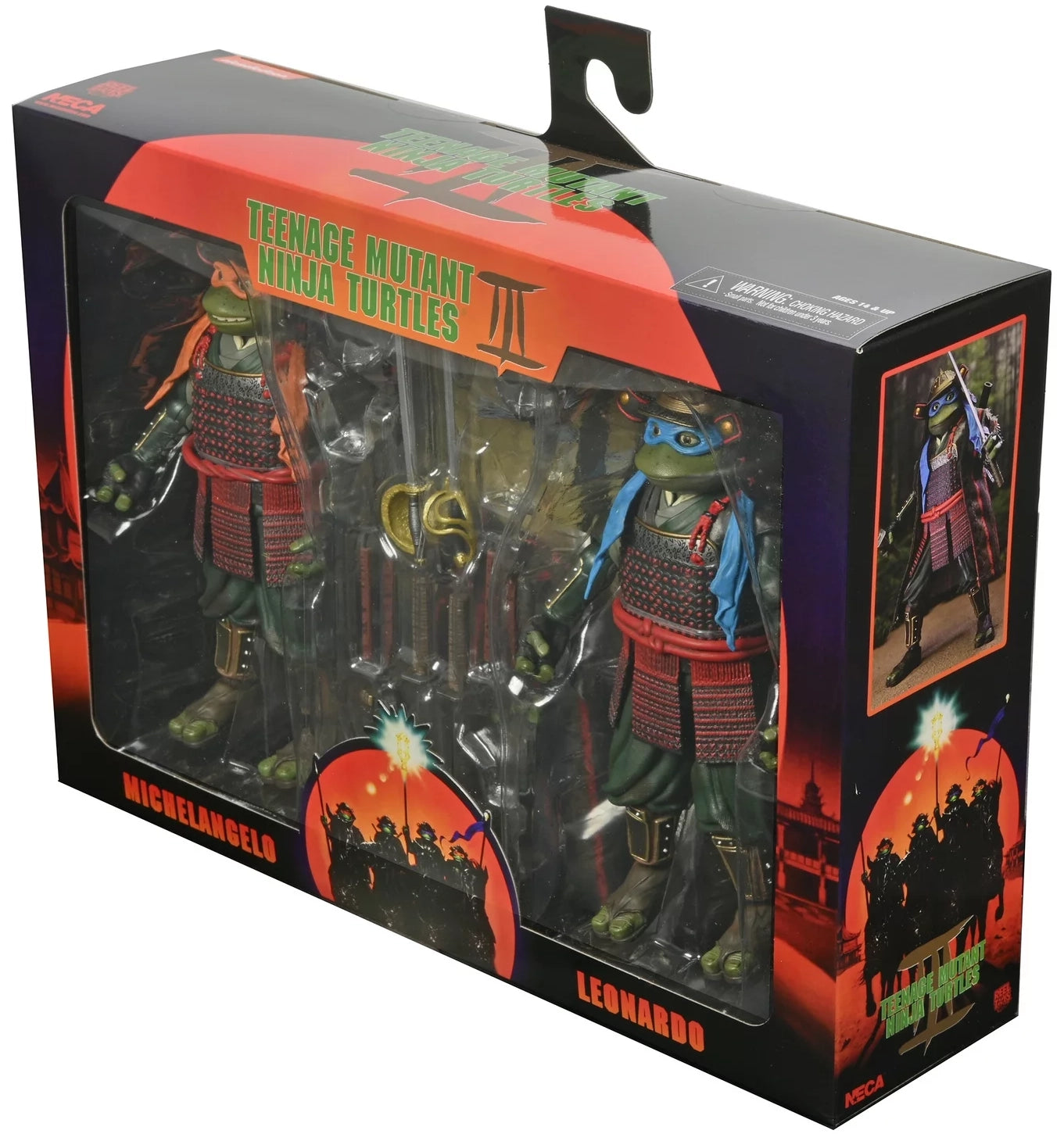 NECA Teenage Mutant Ninja Turtles 3 (Movie) - Leonardo & Michelangelo 2 Pack