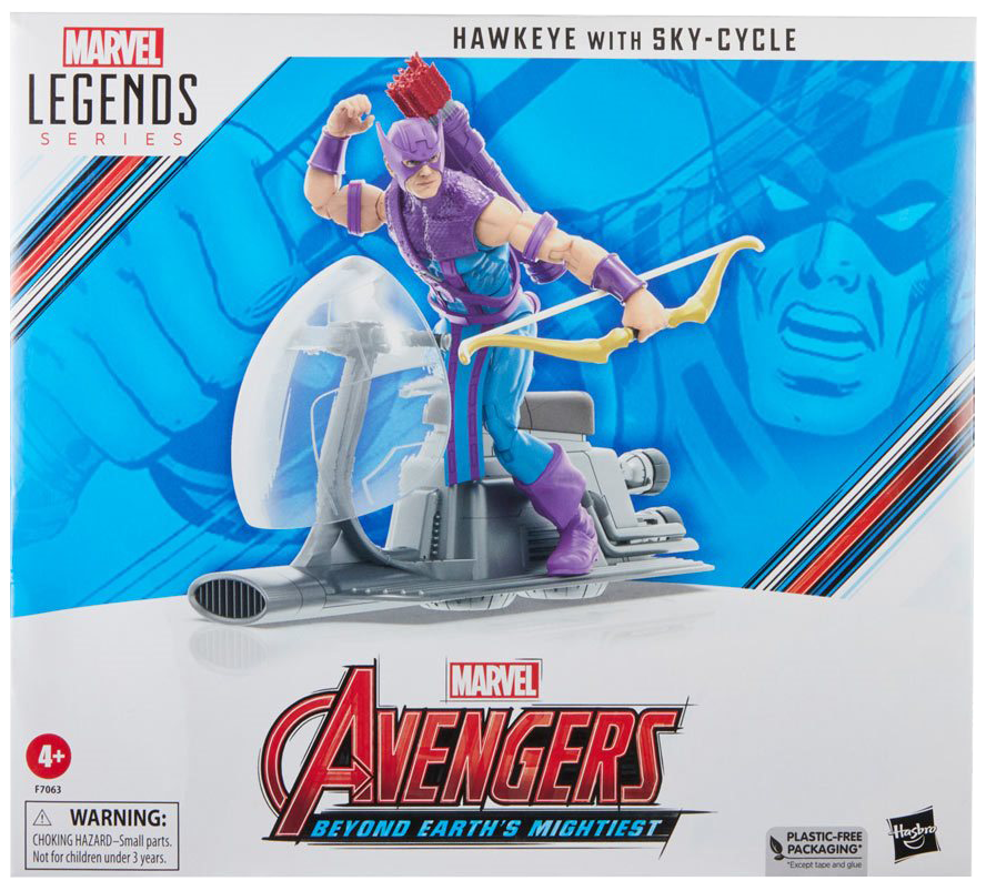 Avengers 60th Anniversary Marvel Legends Hawkeye with Sky-Cycle 6 Inch Action Figure