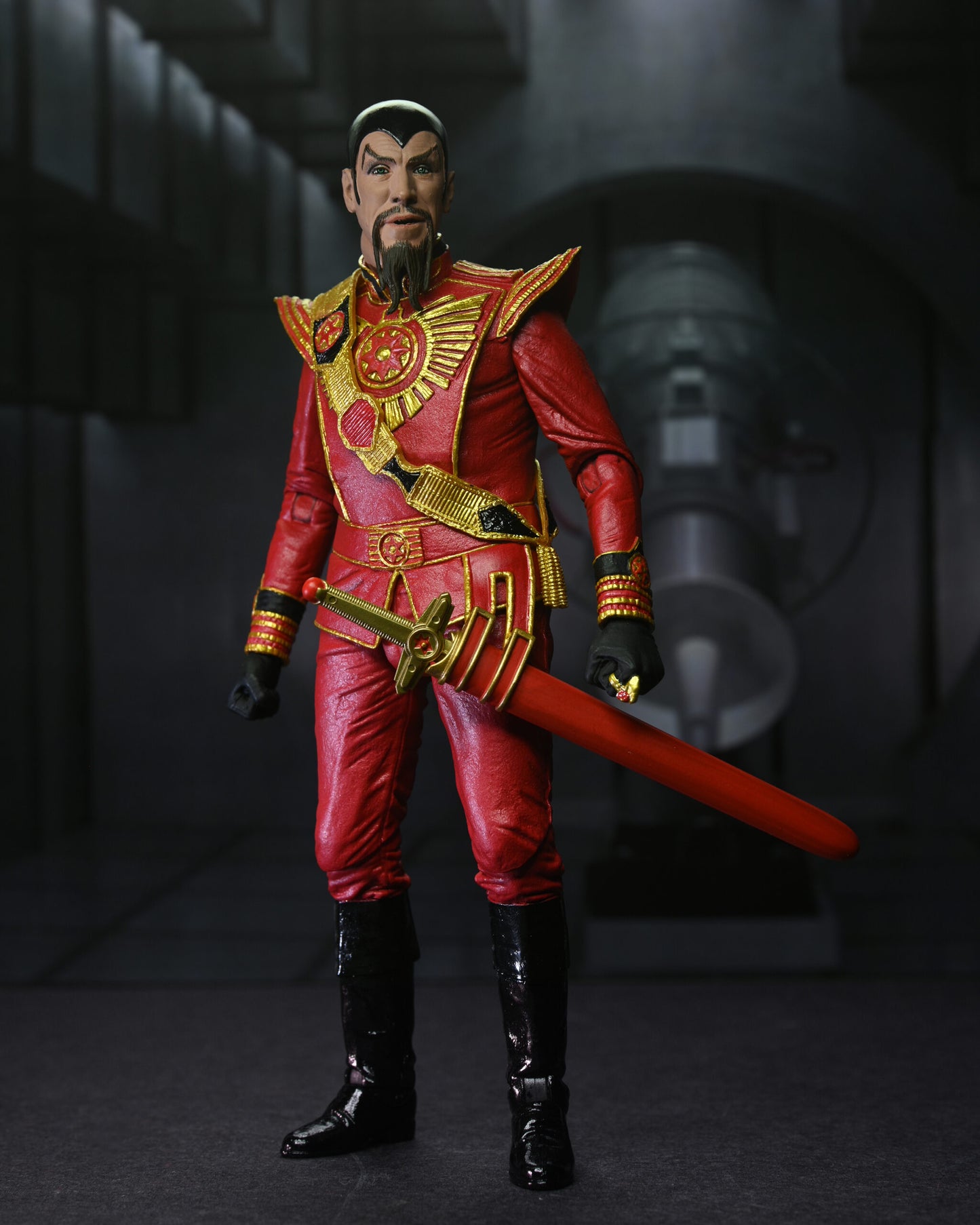 NECA - Flash Gordon (1980) 7” Scale Action Figure – Ultimate Ming (Red Military Outfit)