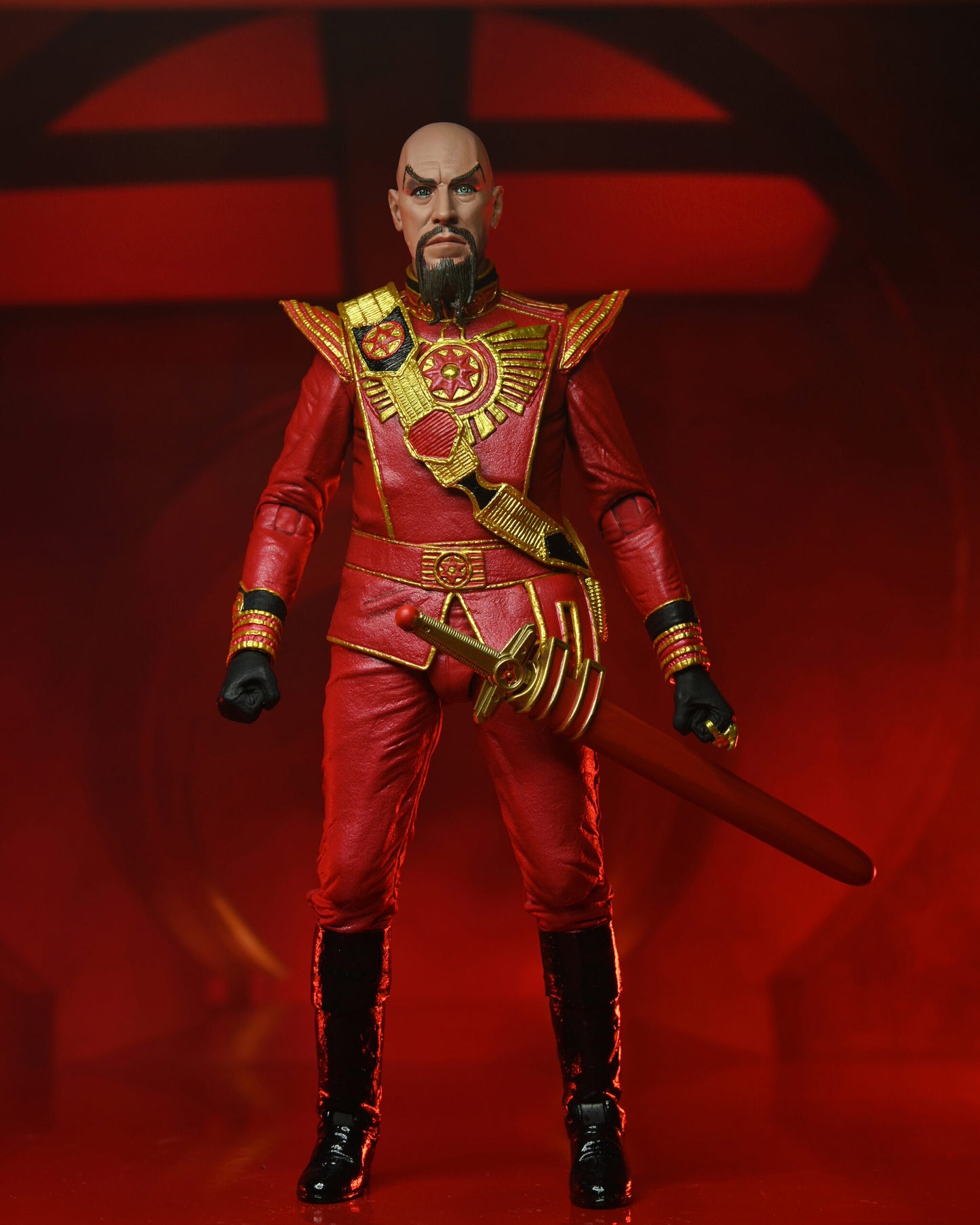 NECA - Flash Gordon (1980) 7” Scale Action Figure – Ultimate Ming (Red Military Outfit)