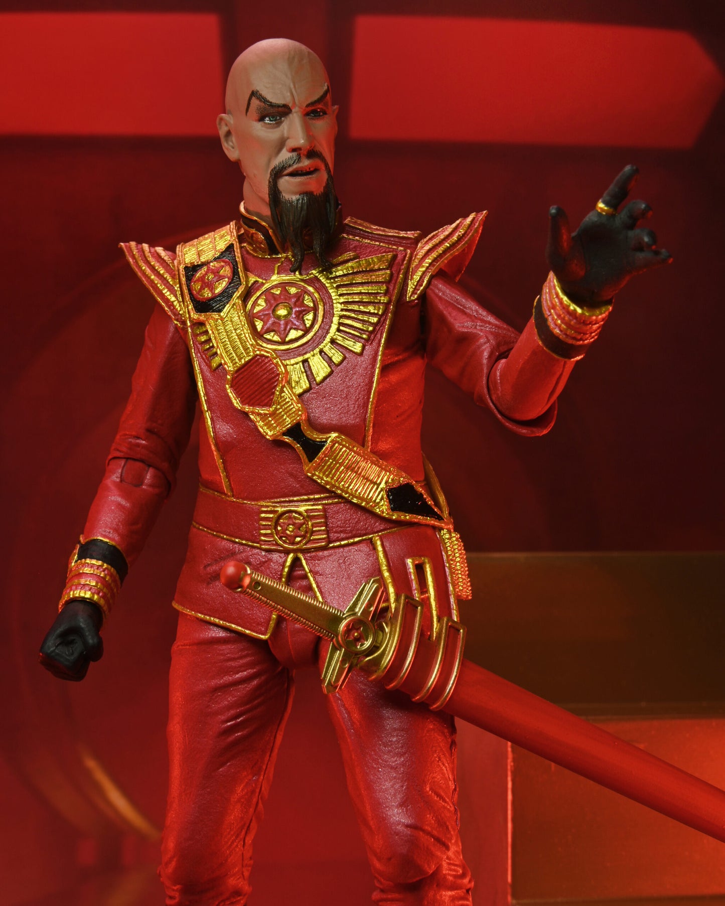 NECA - Flash Gordon (1980) 7” Scale Action Figure – Ultimate Ming (Red Military Outfit)