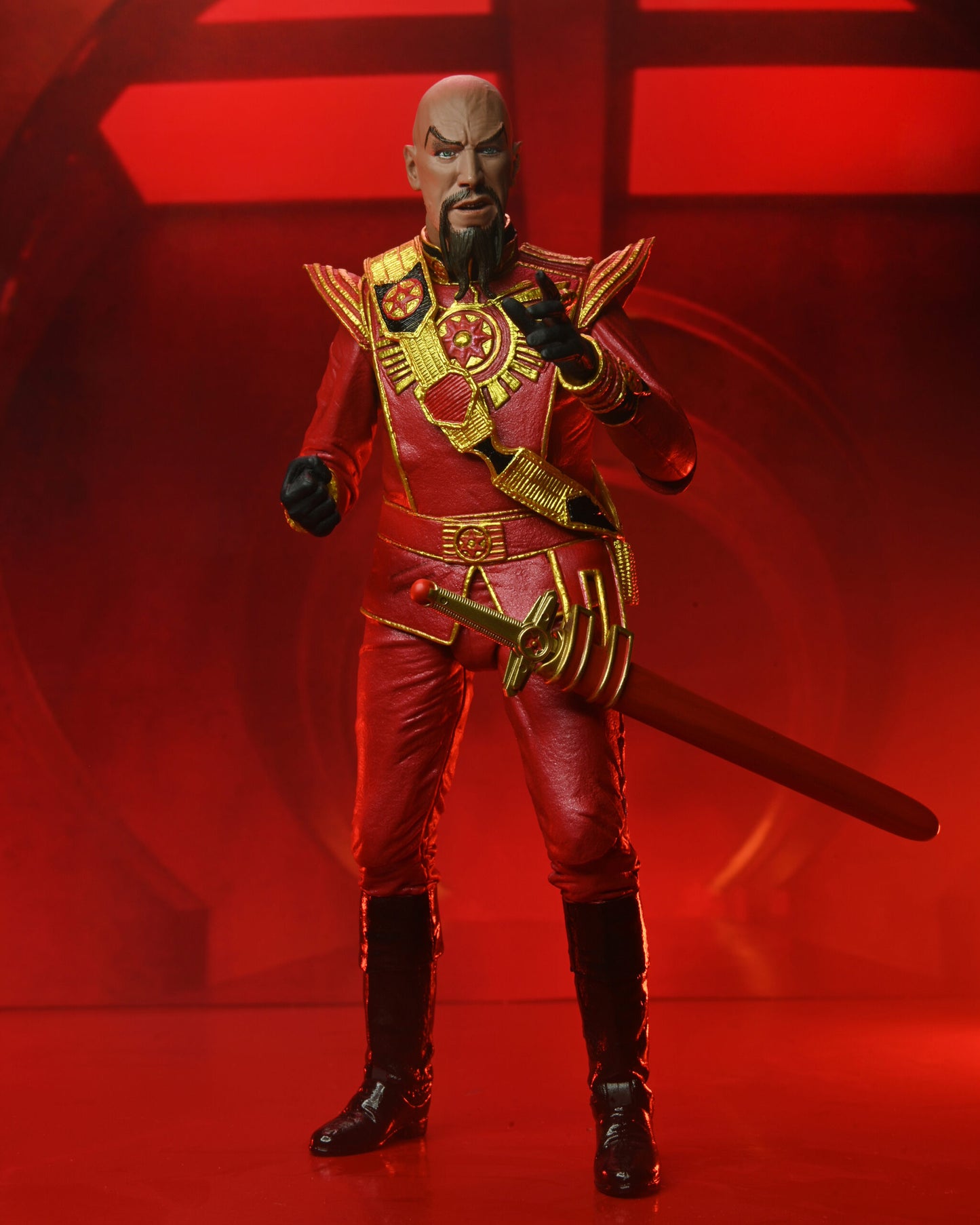NECA - Flash Gordon (1980) 7” Scale Action Figure – Ultimate Ming (Red Military Outfit)