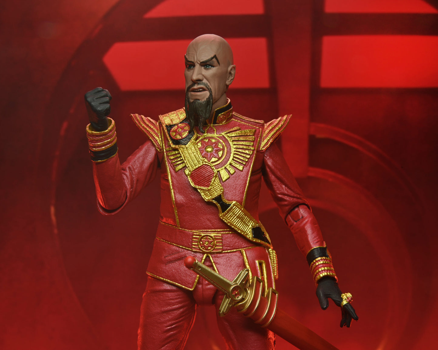 NECA - Flash Gordon (1980) 7” Scale Action Figure – Ultimate Ming (Red Military Outfit)