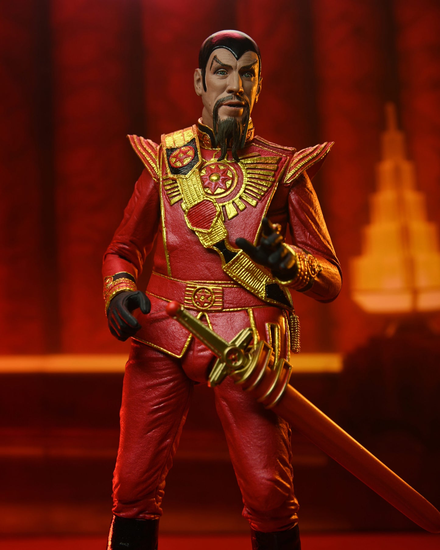 NECA - Flash Gordon (1980) 7” Scale Action Figure – Ultimate Ming (Red Military Outfit)