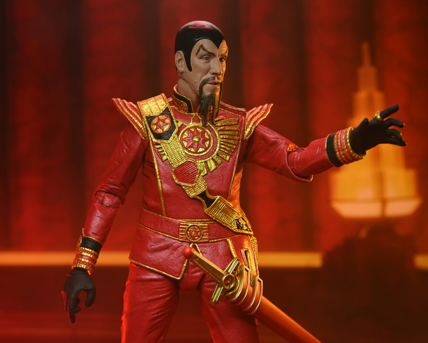 NECA - Flash Gordon (1980) 7” Scale Action Figure – Ultimate Ming (Red Military Outfit)