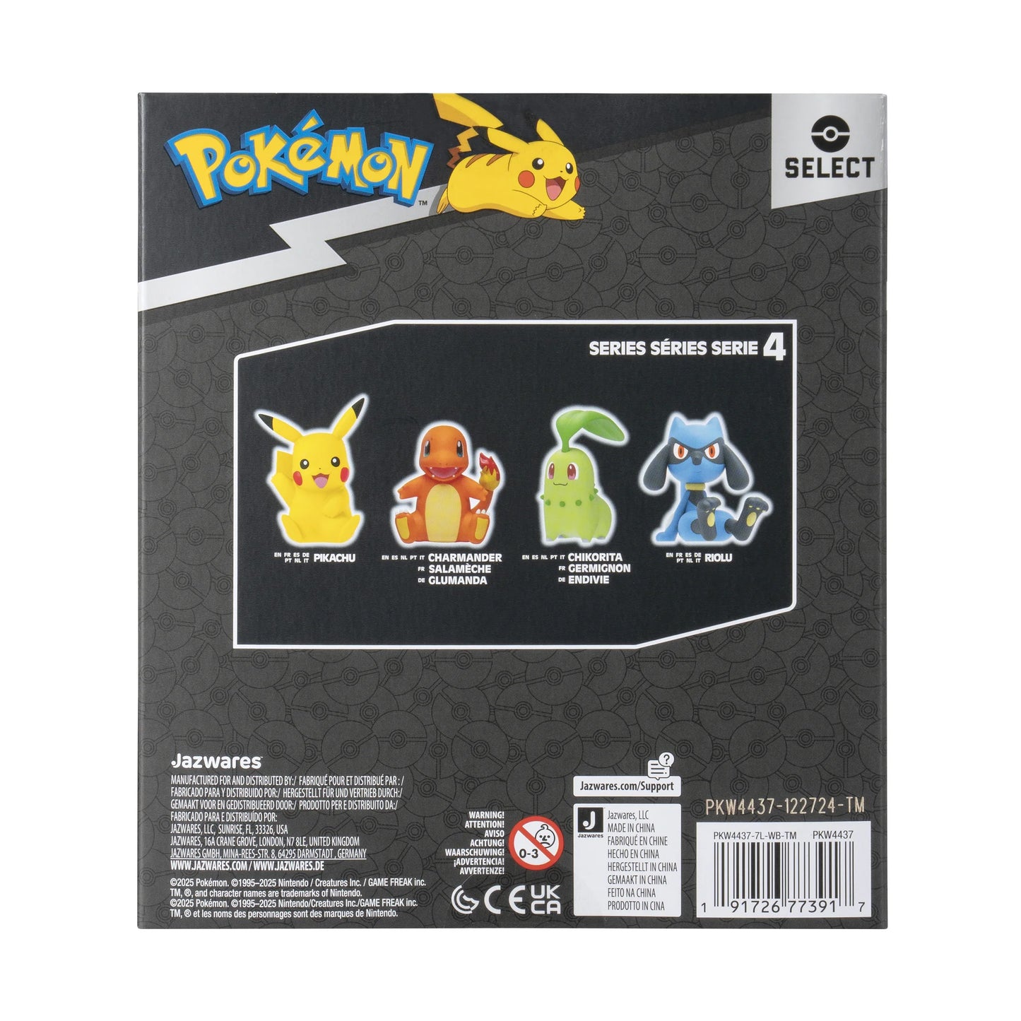 Jazwares - Pokemon - Series 4 - Riolu - 4 inch Vinyl Figure