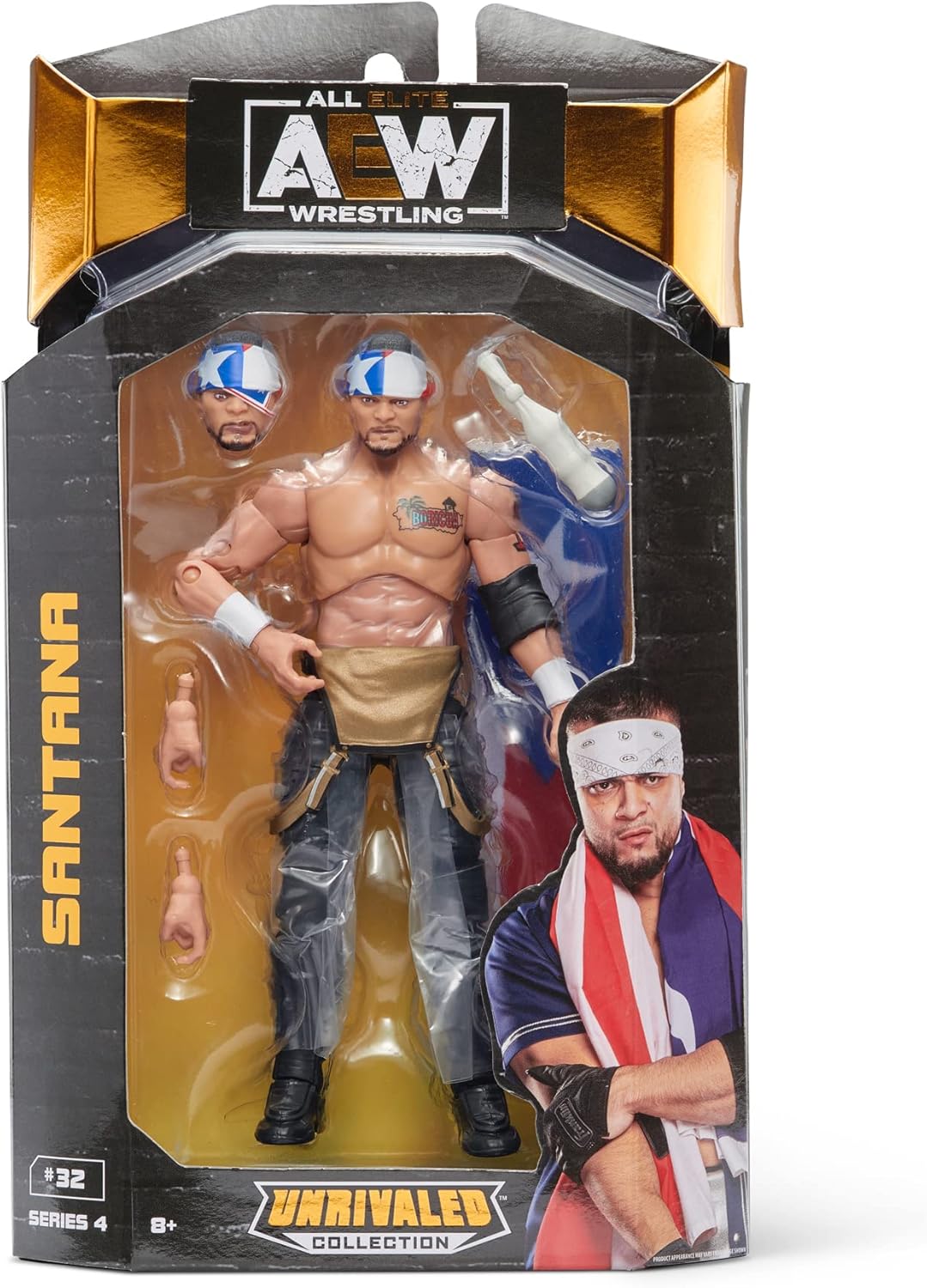 All Elite AEW Wresteling -Santana Action Figures- ST