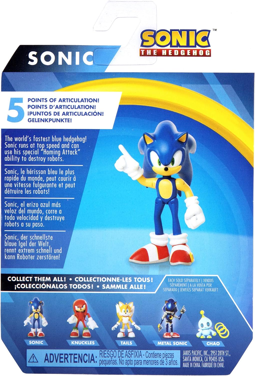 Jakks Pacific - Sonic the Hedgehog - Sonic 2.5inch Action Figure