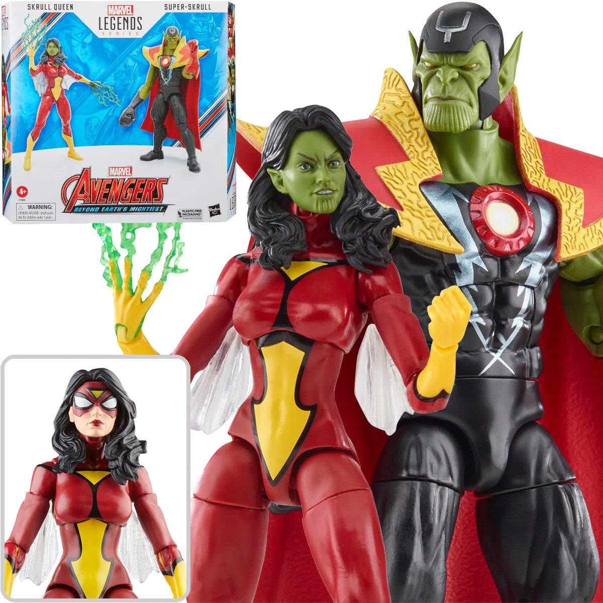 Avengers 60th Anniversary Marvel Legends Skrull Queen and Super-Skrull