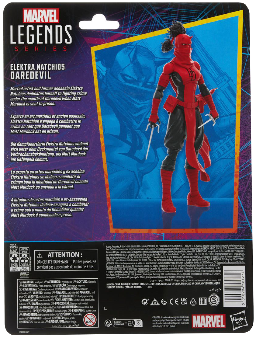 Spider-Man Retro Marvel Legends Elektra Natchios Daredevil 6-Inch Action Figure
