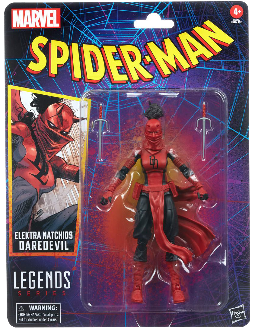 Spider-Man Retro Marvel Legends Elektra Natchios Daredevil 6-Inch Action Figure