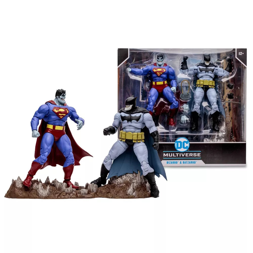 DC Multiverse - Bizarro vs. Batzarro Battle Scene Action Figure Set - 2pk