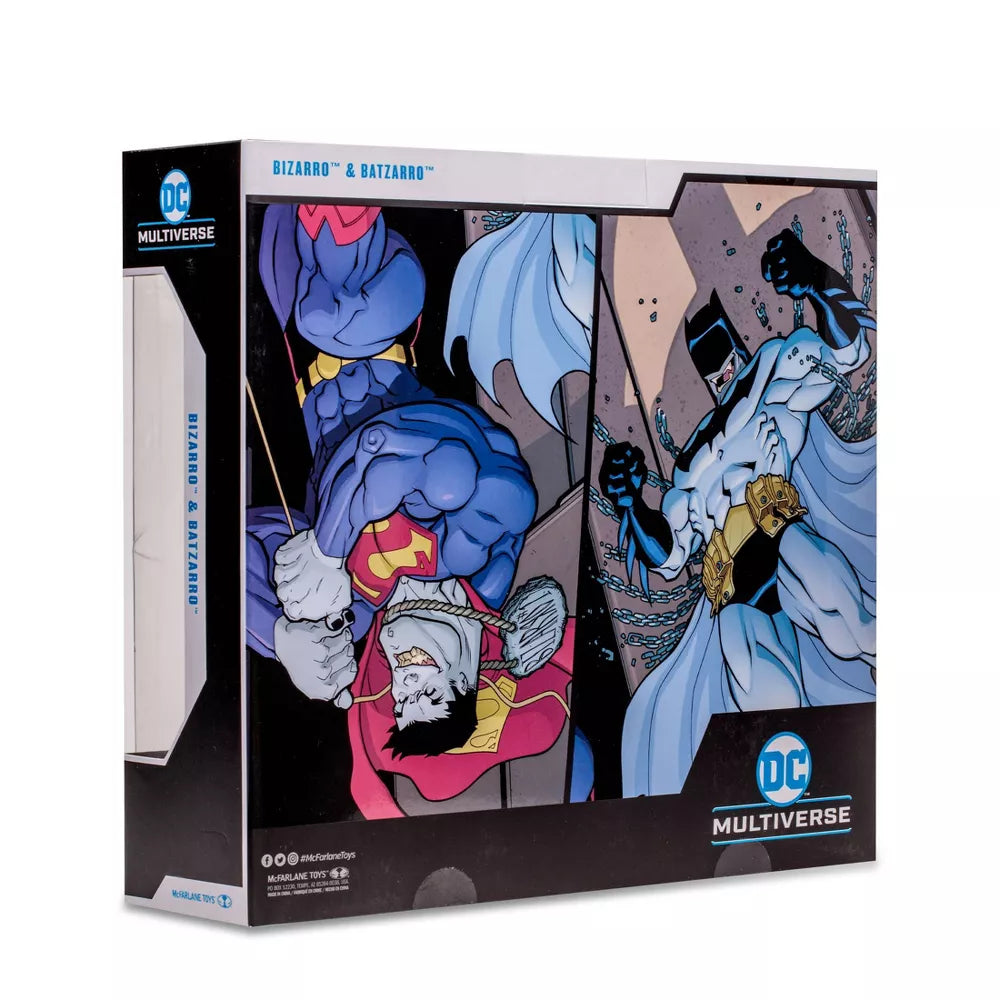 DC Multiverse - Bizarro vs. Batzarro Battle Scene Action Figure Set - 2pk