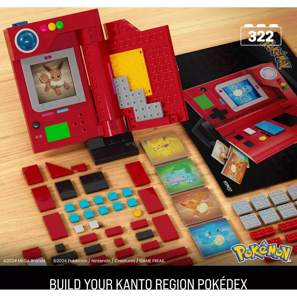 MEGA - Pokemon -  Kanto Region -  Pokedex Building Kit (322Pieces) for Collectors