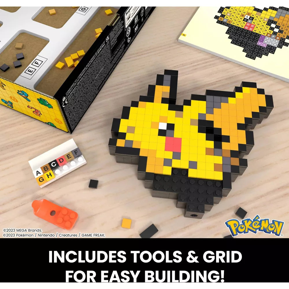 MEGA - Pokemon - Pikachu - Building Toy Kit (400 Pieces) Retro Set for Collectors