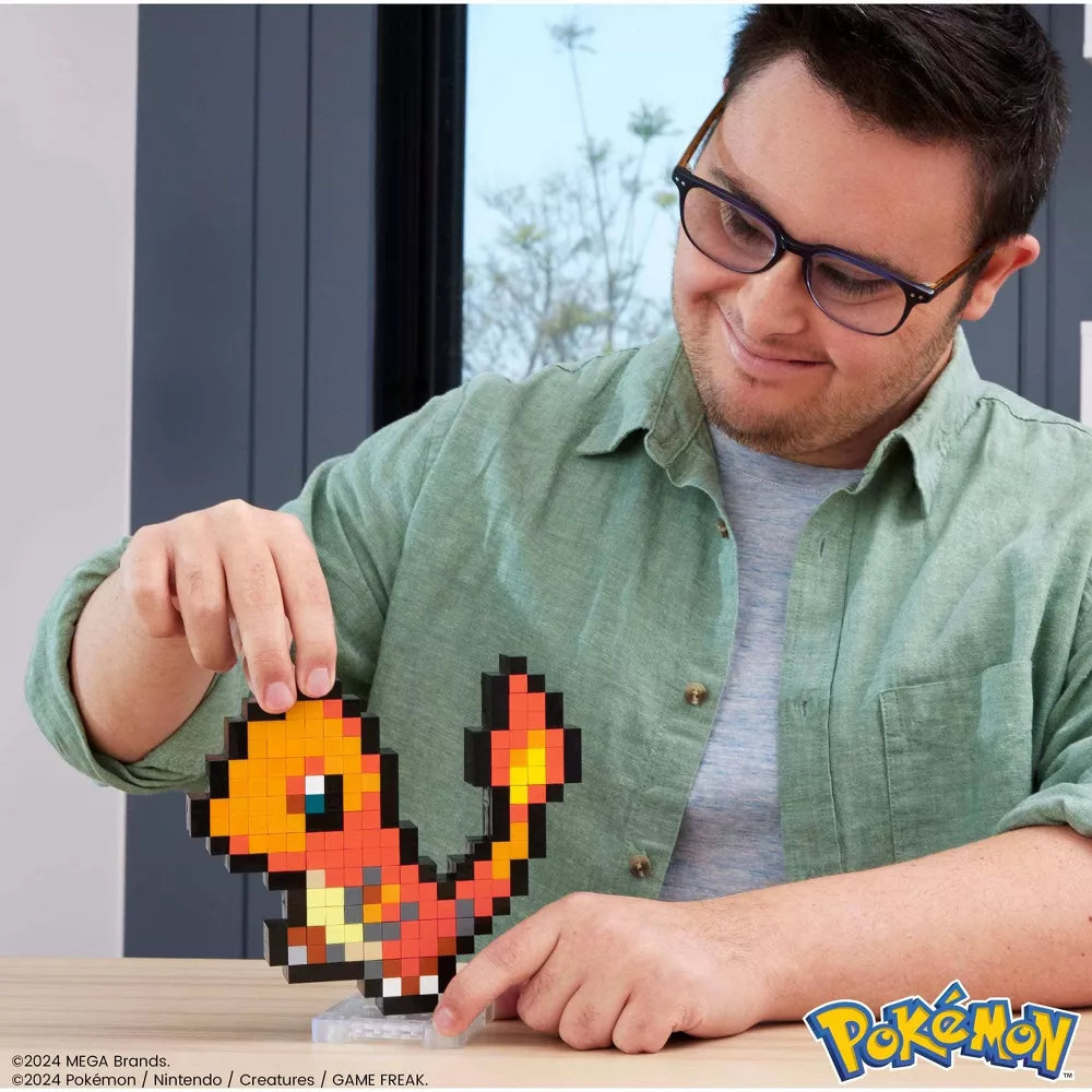 MEGA - Pokemon - Charmander - Building Toy Kit (349 Pieces) Retro Set for Collectors