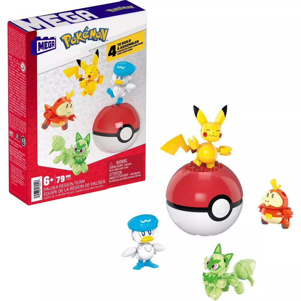 MEGA - Pokemon -  Padela Region - Team Building Toy Kit - 79pcs