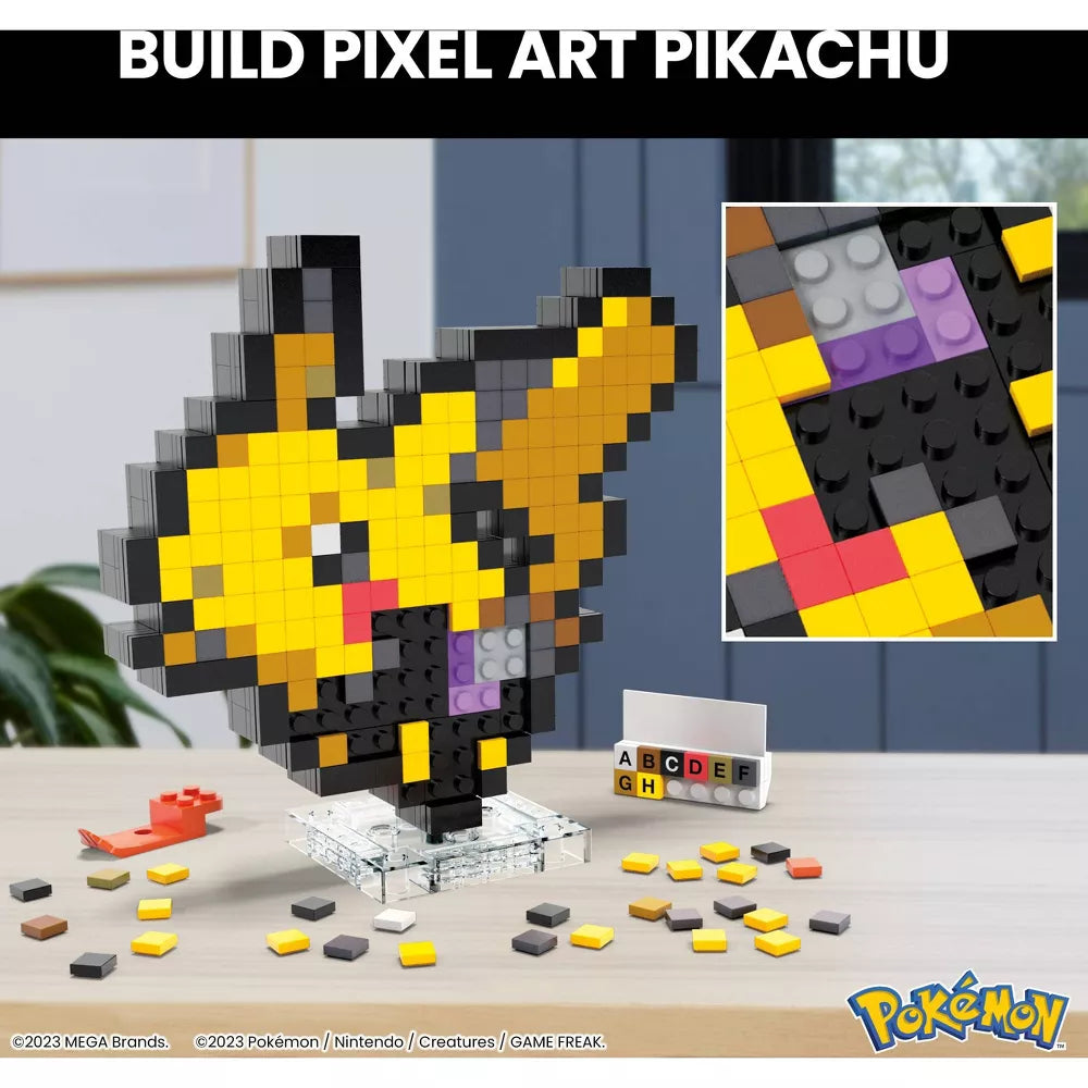 MEGA - Pokemon - Pikachu - Building Toy Kit (400 Pieces) Retro Set for Collectors