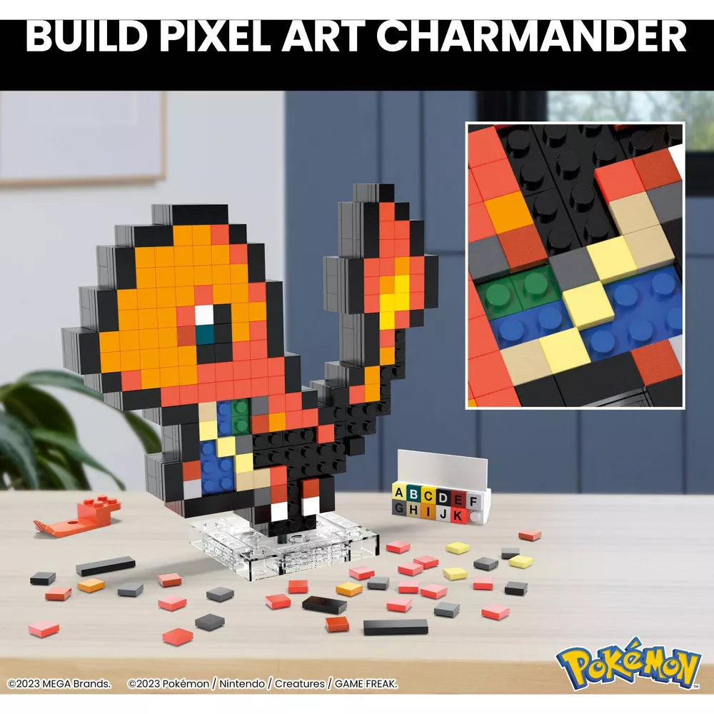 MEGA - Pokemon - Charmander - Building Toy Kit (349 Pieces) Retro Set for Collectors