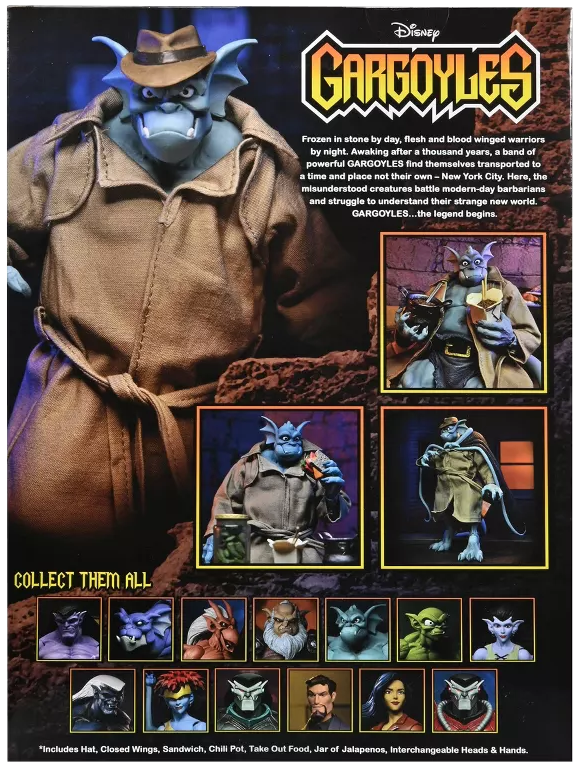 NECA - Gargoyles Detective Broadway "Silver Falcon" with Closed Wings