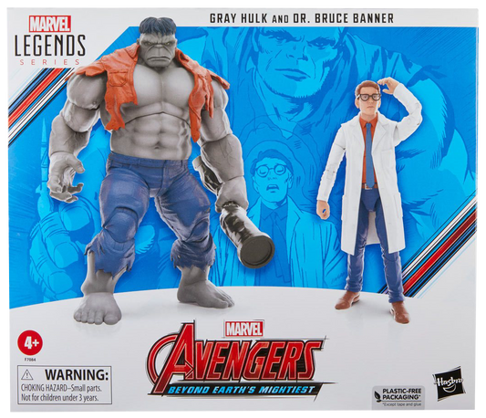 Avengers 60th Anniversary Marvel Legends Gray Hulk and Dr. Bruce Banner