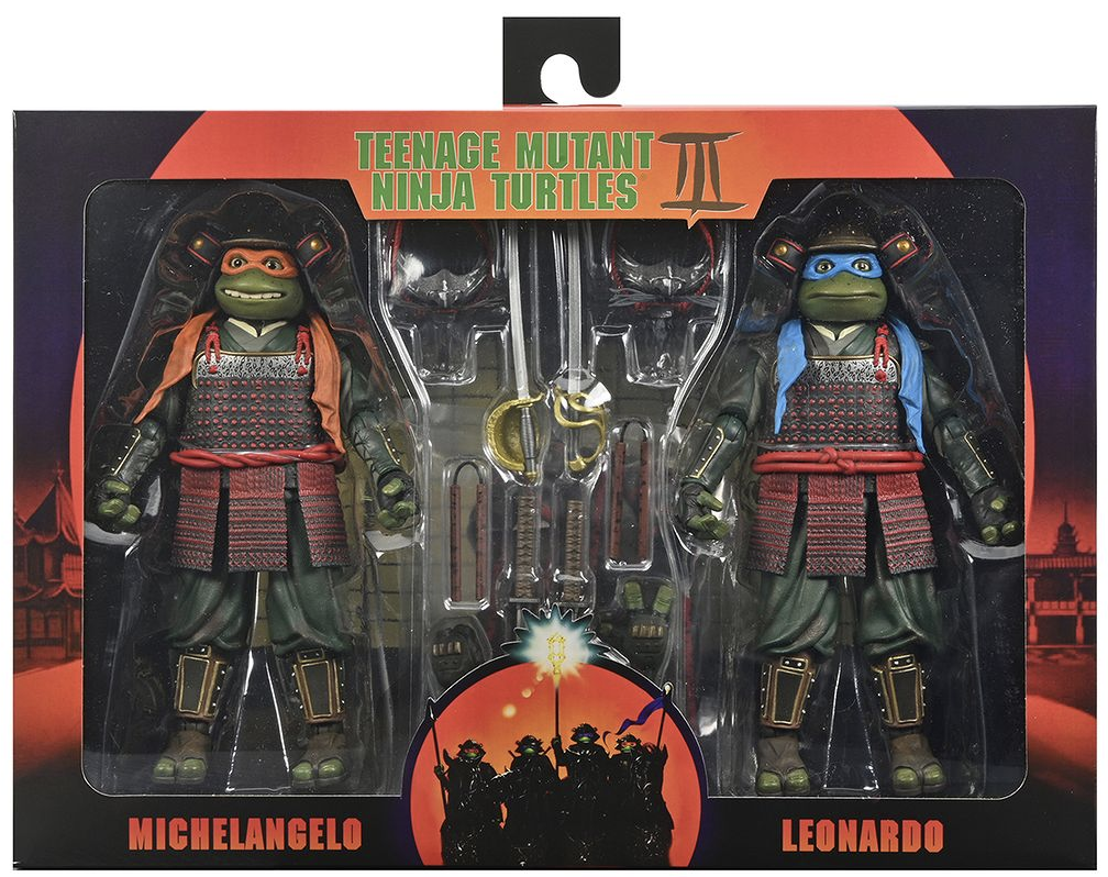 NECA Teenage Mutant Ninja Turtles 3 (Movie) - Leonardo & Michelangelo 2 Pack