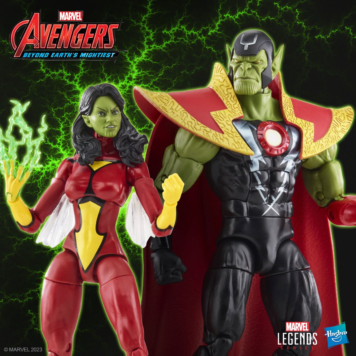 Avengers 60th Anniversary Marvel Legends Skrull Queen and Super-Skrull