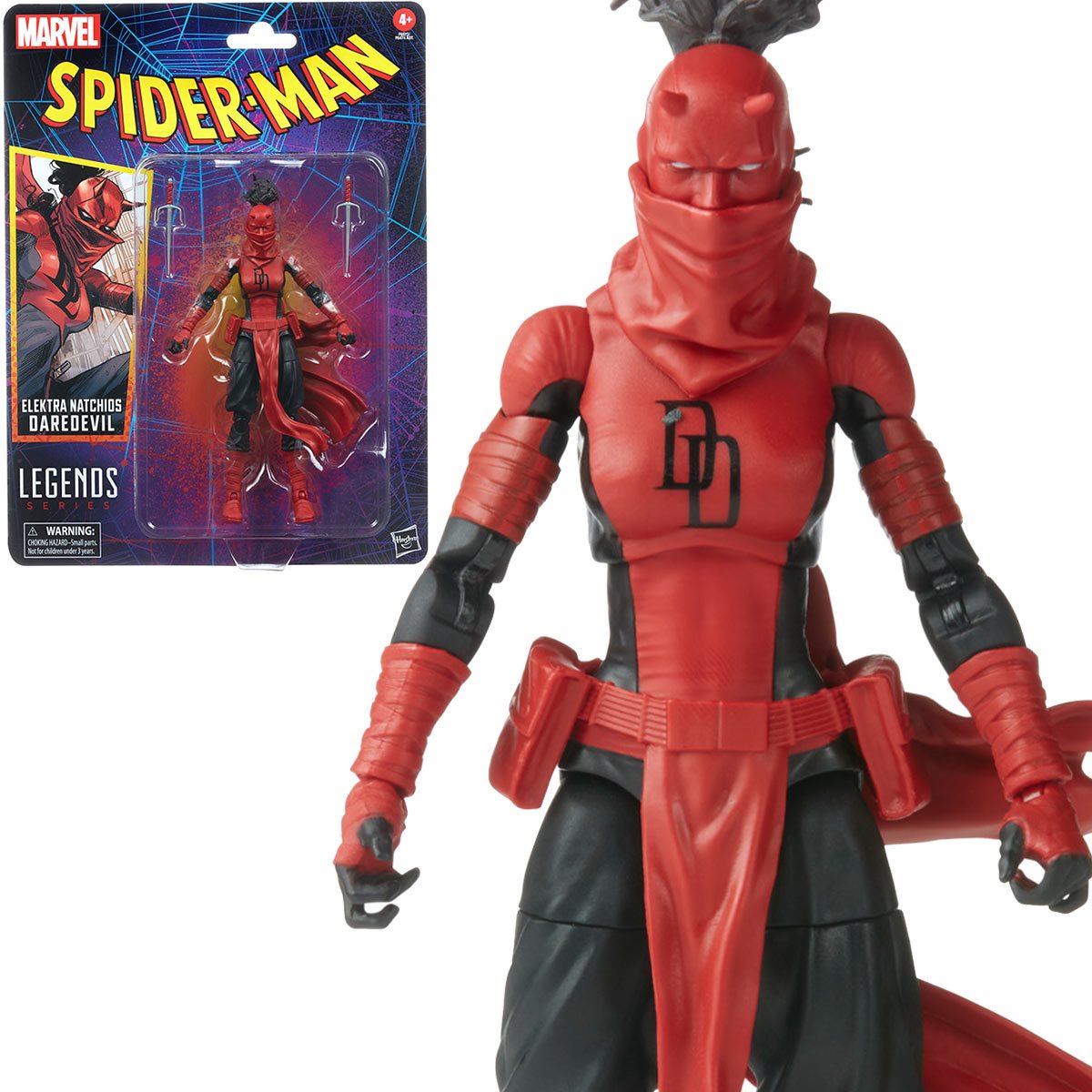 Spider-Man Retro Marvel Legends Elektra Natchios Daredevil 6-Inch Action Figure