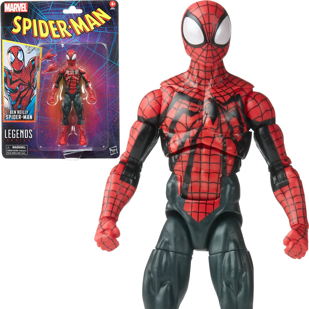 Spider-Man Retro Marvel Legends Ben Reilly Spider-Man 6-Inch Action Figure
