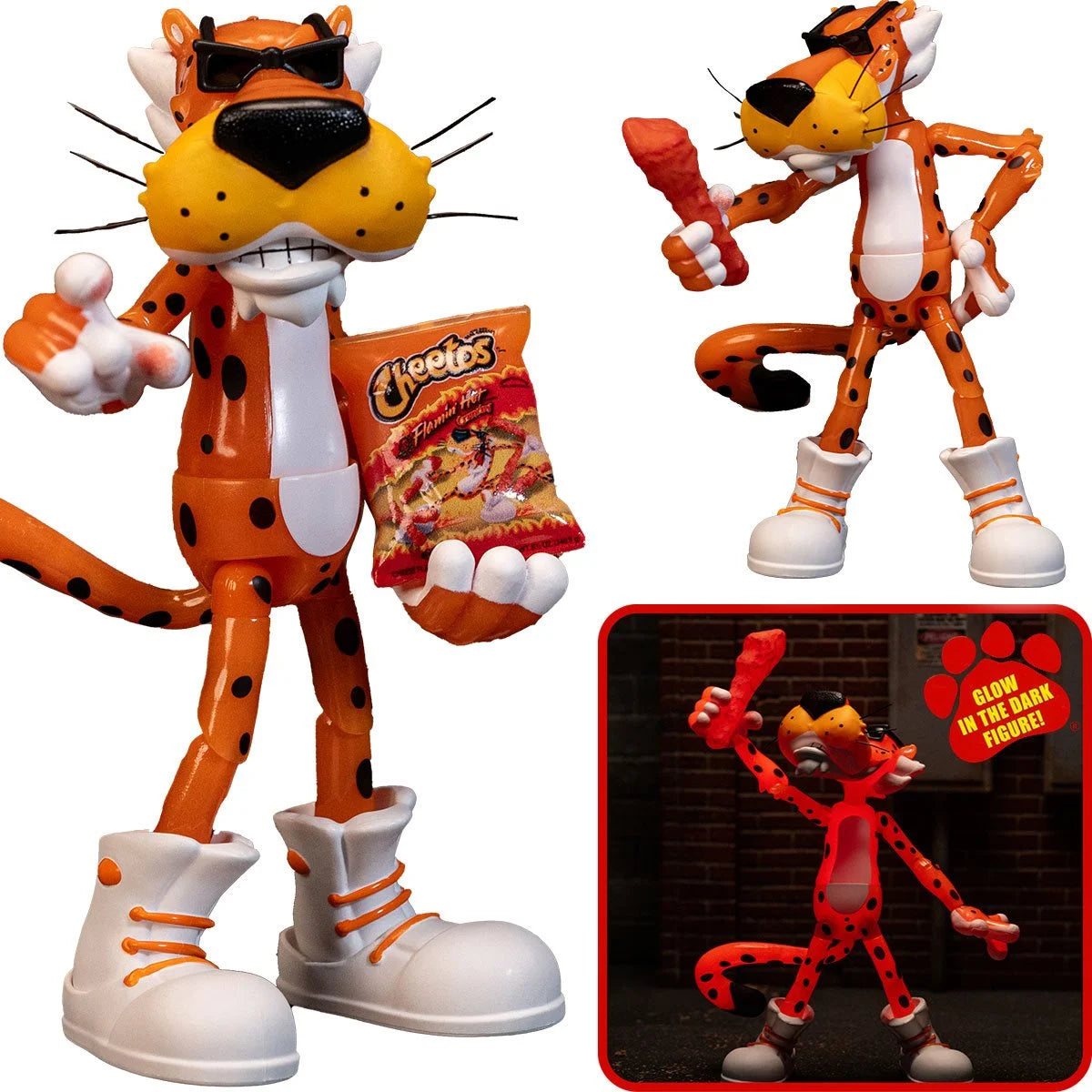 Jada Toys - Cheetos Chester Cheetah Flamin' Hot Glow-in-the-Dark
