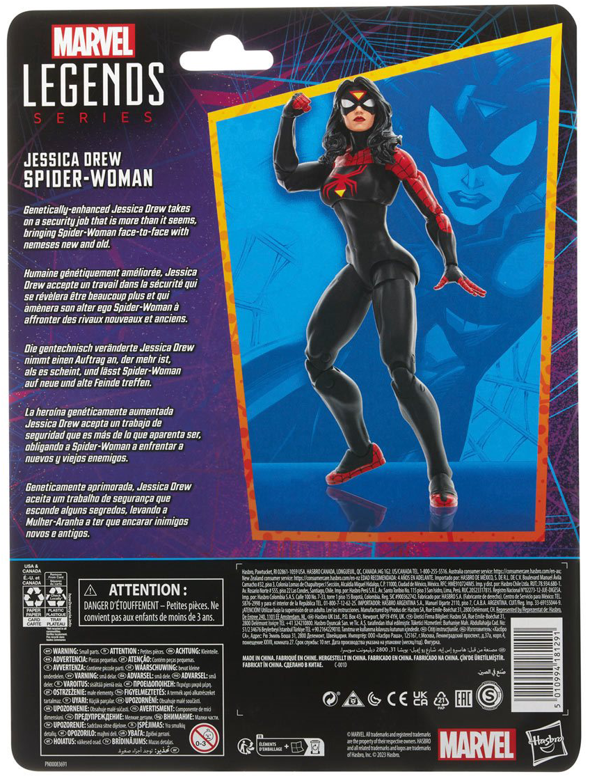 Spider-Man Retro Marvel Legends Jessica Drew Spider-Woman 6-Inch Action Figure
