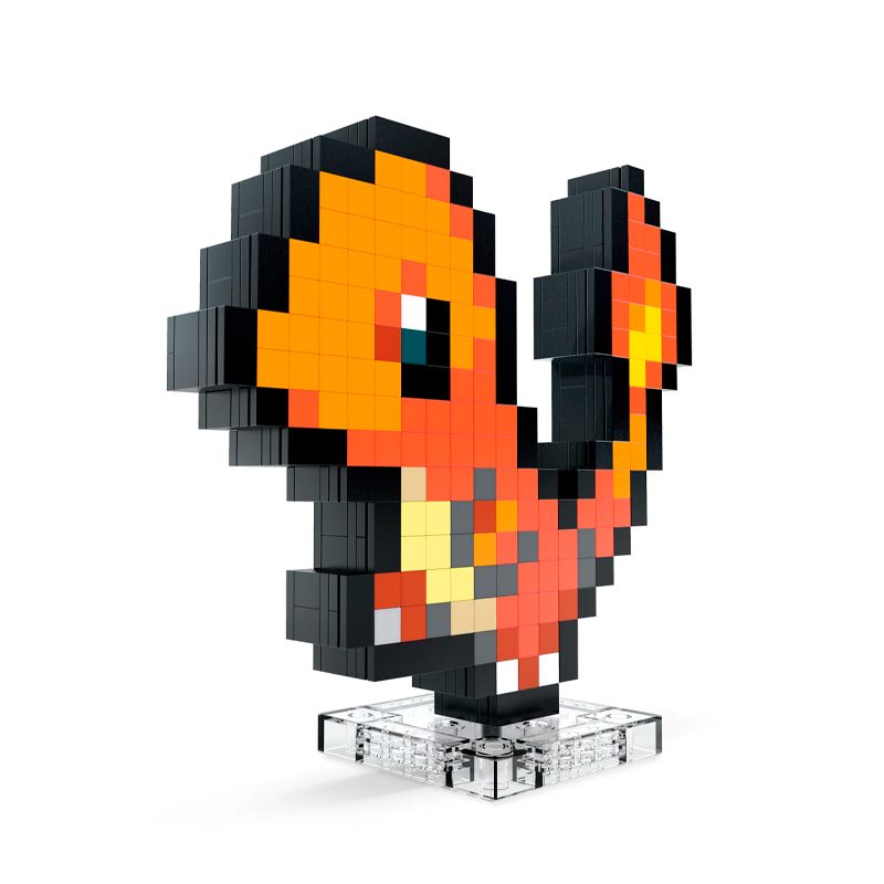 MEGA - Pokemon - Charmander - Building Toy Kit (349 Pieces) Retro Set for Collectors