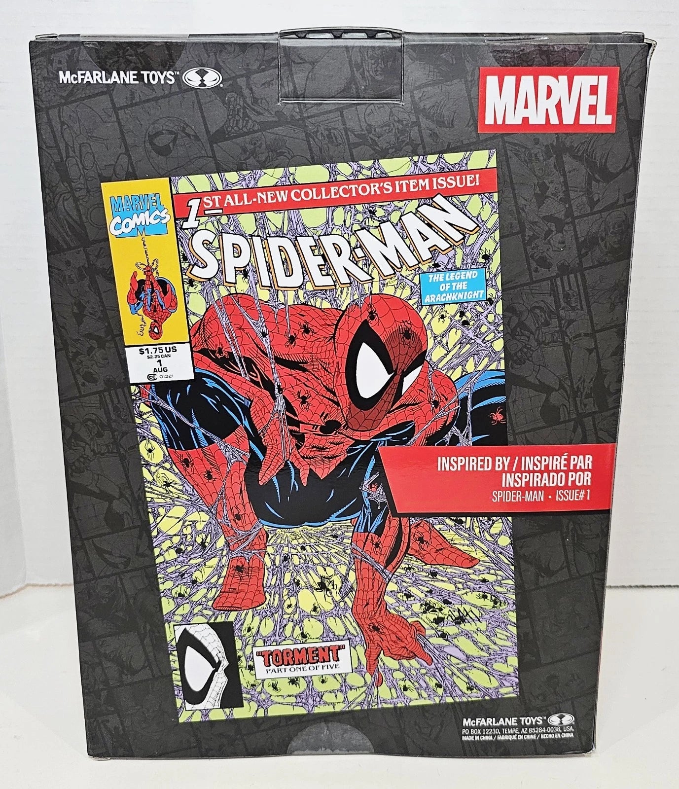 McFarlane Toys Marvel Collection - Spider-Man (Issue 1, Cover Artwork) Platinum - 1:6th Scale Figure