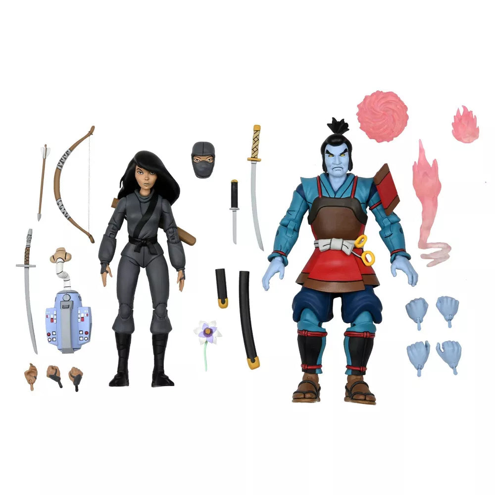 Teenage Mutant Ninja Turtles - Cartoon Chakahachi & Lotus 7" Action Figures 2pk