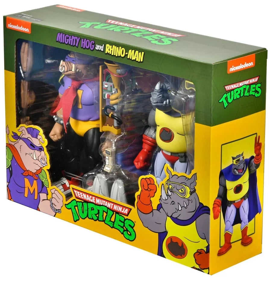 Teenage Mutant Ninja Turtles - Cartoon Mighty Hog & Rhino-Man 7" Action Figures 2pk