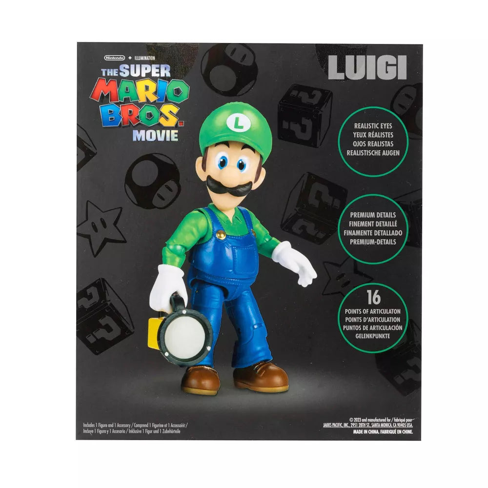 Nintendo The Super Mario Bros. Movie Luigi Figure with Flashlight Accessory