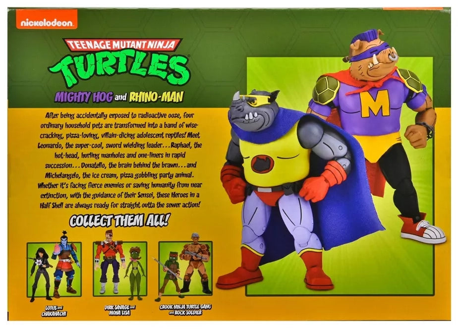 Teenage Mutant Ninja Turtles - Cartoon Mighty Hog & Rhino-Man 7" Action Figures 2pk