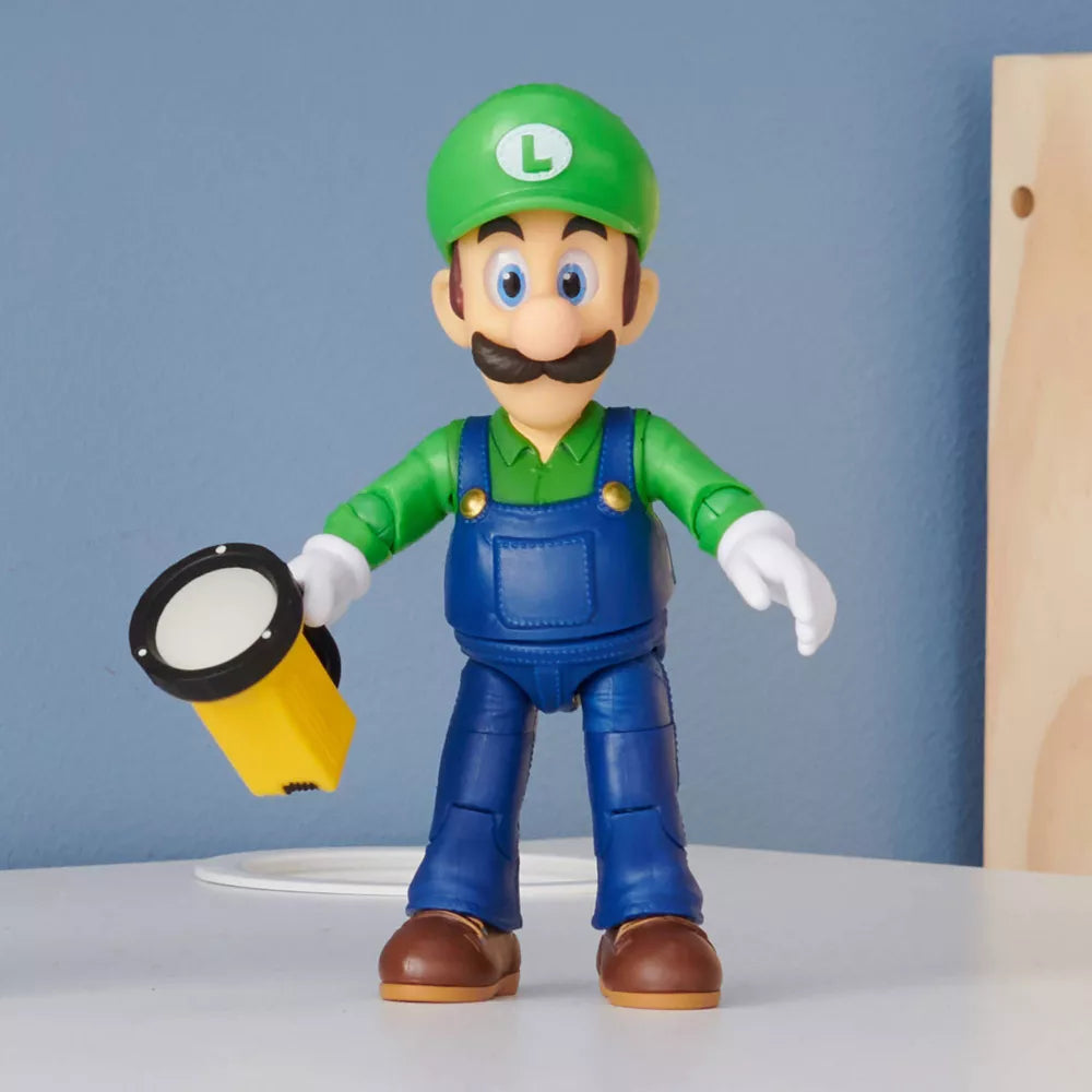 Nintendo The Super Mario Bros. Movie Luigi Figure with Flashlight Accessory