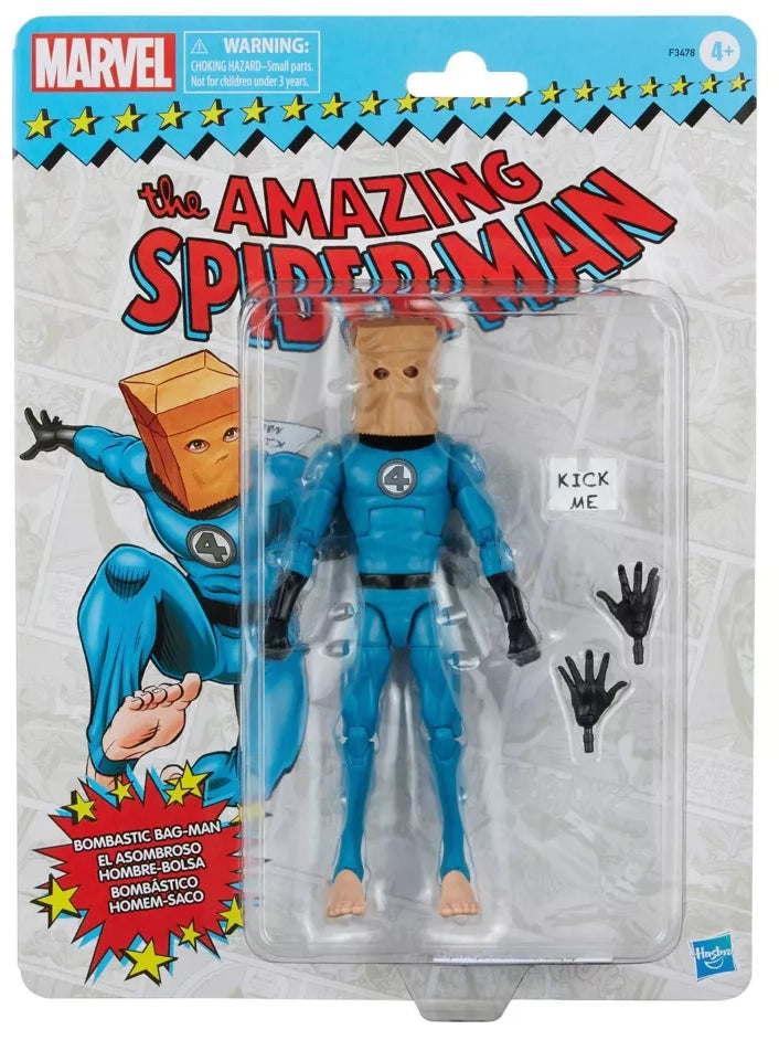 The Amazing Spider-Man - Bombastic Bag-Man Retro Marvel Legends 6” Scale Action Figure