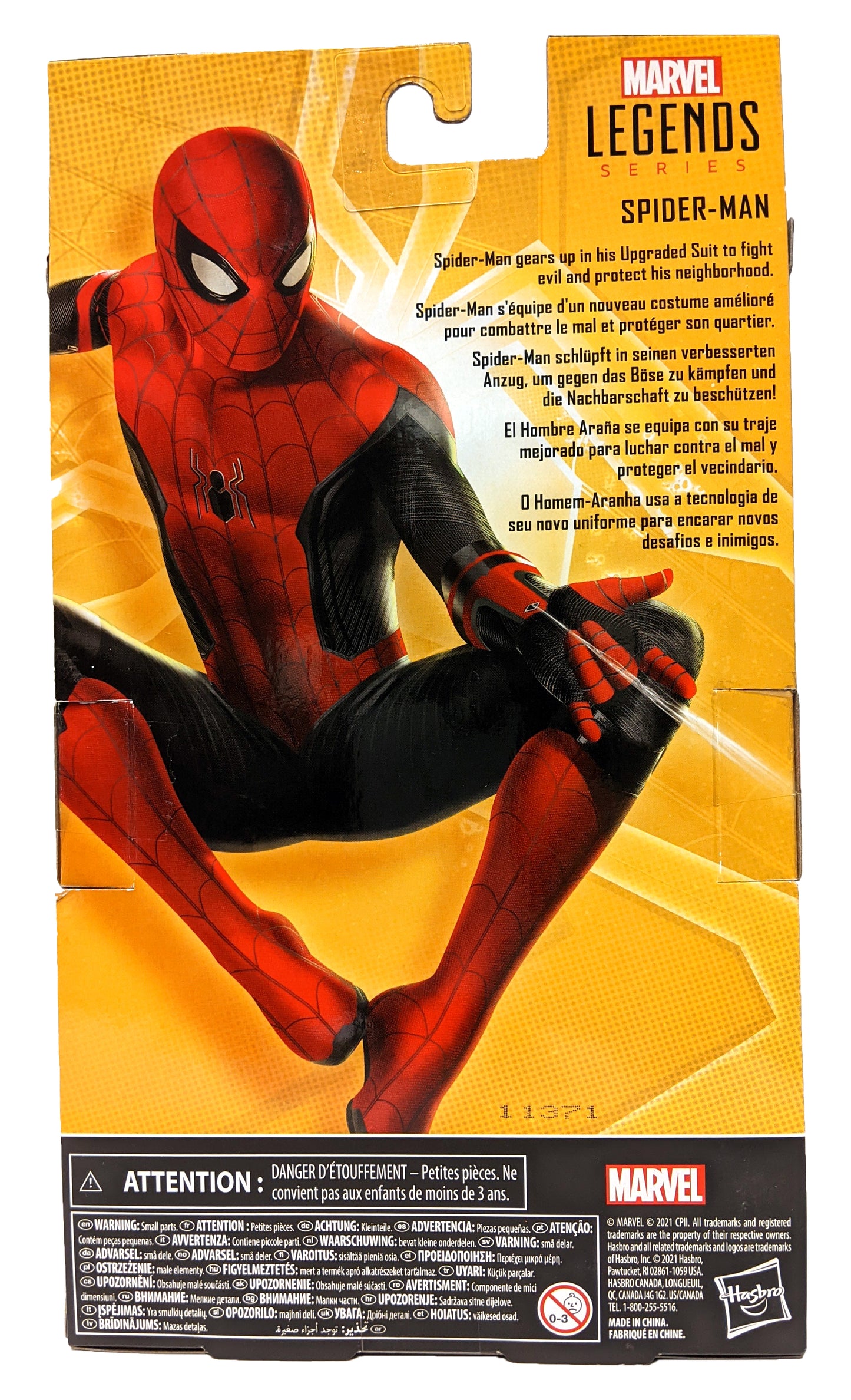 Marvel Legends - Spider-Man - No Way Home - Unmasked Spiderman Upgraded Suit - Walmart Exclusive