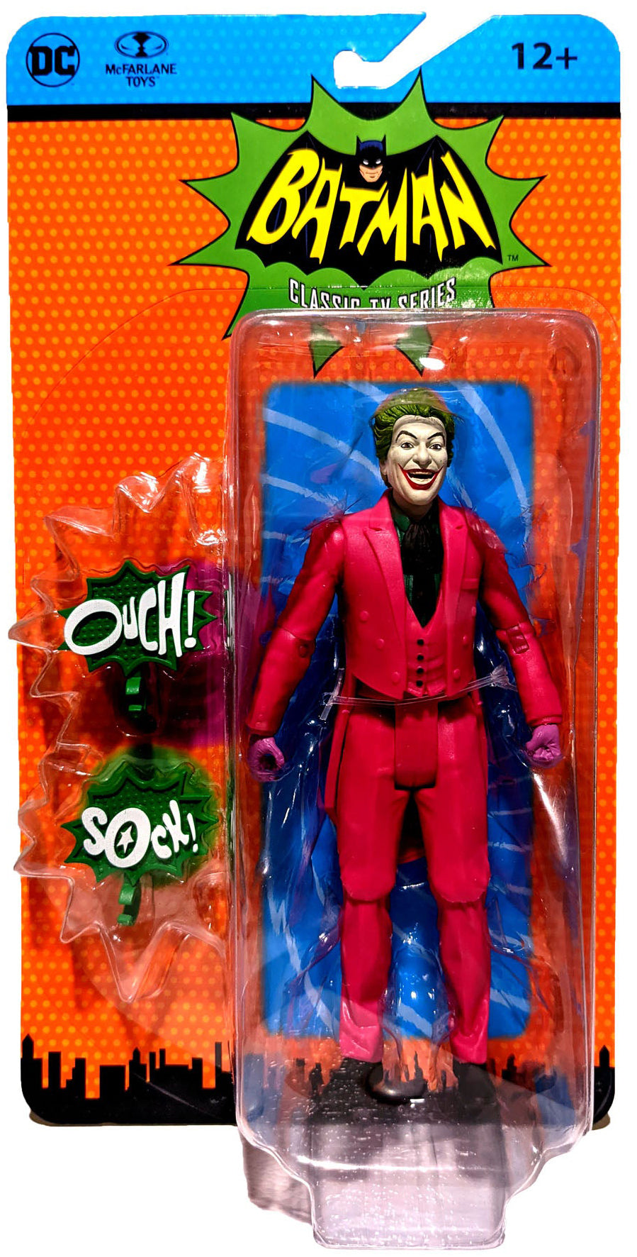 DC McFarlane Joker Unmasked Retro Figure Classic TV Series 1966 6"