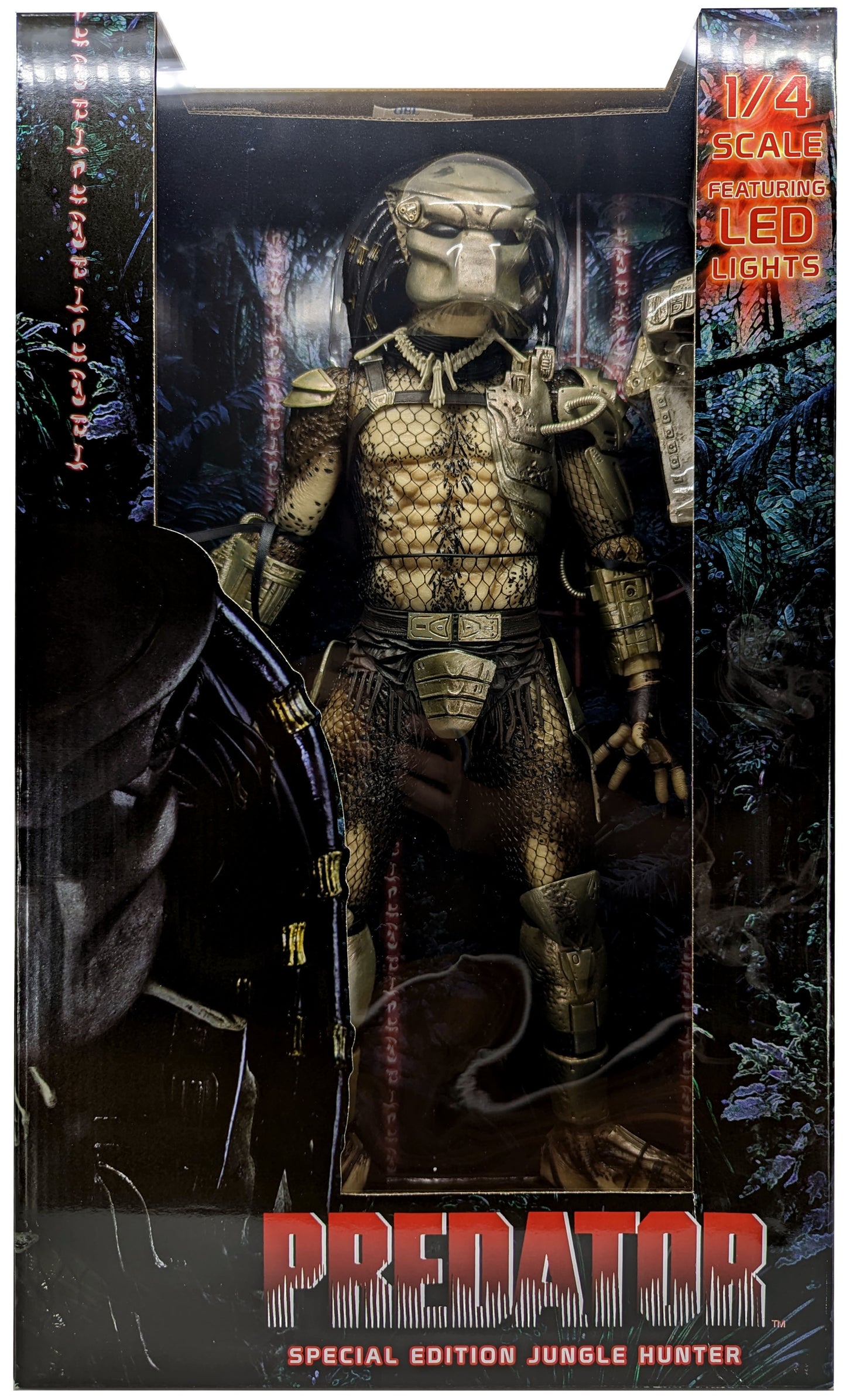 NECA Predator 1/4 Scale Action Figure - Jungle Hunter with LED Lights