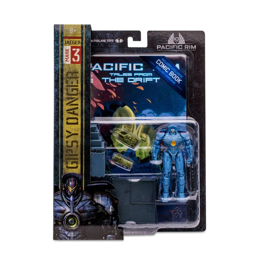 Pacific Rim Jaeger Wave 1 Gipsy Danger 4-Inch Scale Action Figure with Comic Book