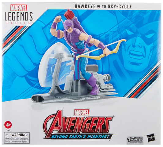 Avengers 60th Anniversary Marvel Legends Hawkeye with Sky-Cycle 6 Inch Action Figure