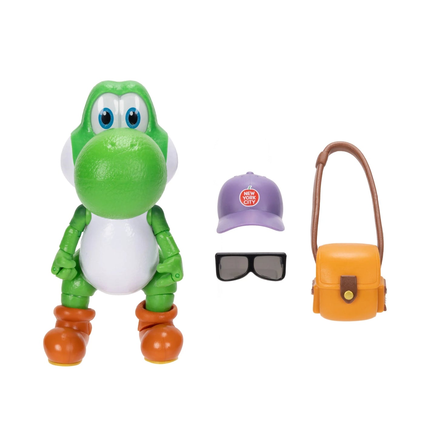 Jakks - The Super Mario Galaxy Movie -Yoshi figure with Hat, Sunglasses, and Satchel