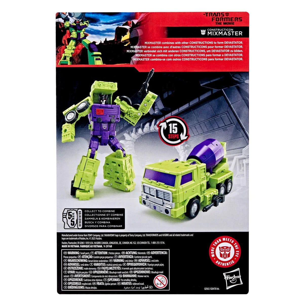 Transformers -  Studio Series 86 -  The Transformers: The Movie Constructicon - Mixmaster