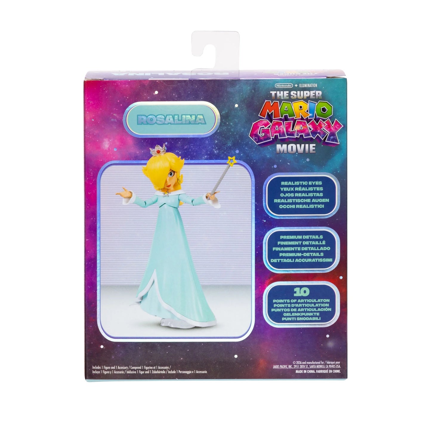 Jakks - The Super Mario Galaxy Movie - Rosalina Figure with Wand and Stand Accessories