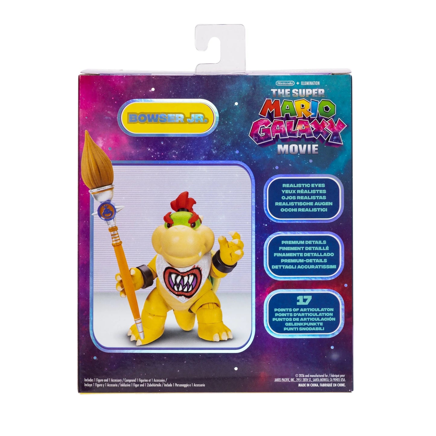 Jakks - The Super Mario Galaxy Movie - Bowser Jr. Figure with Paint Brush Accessory