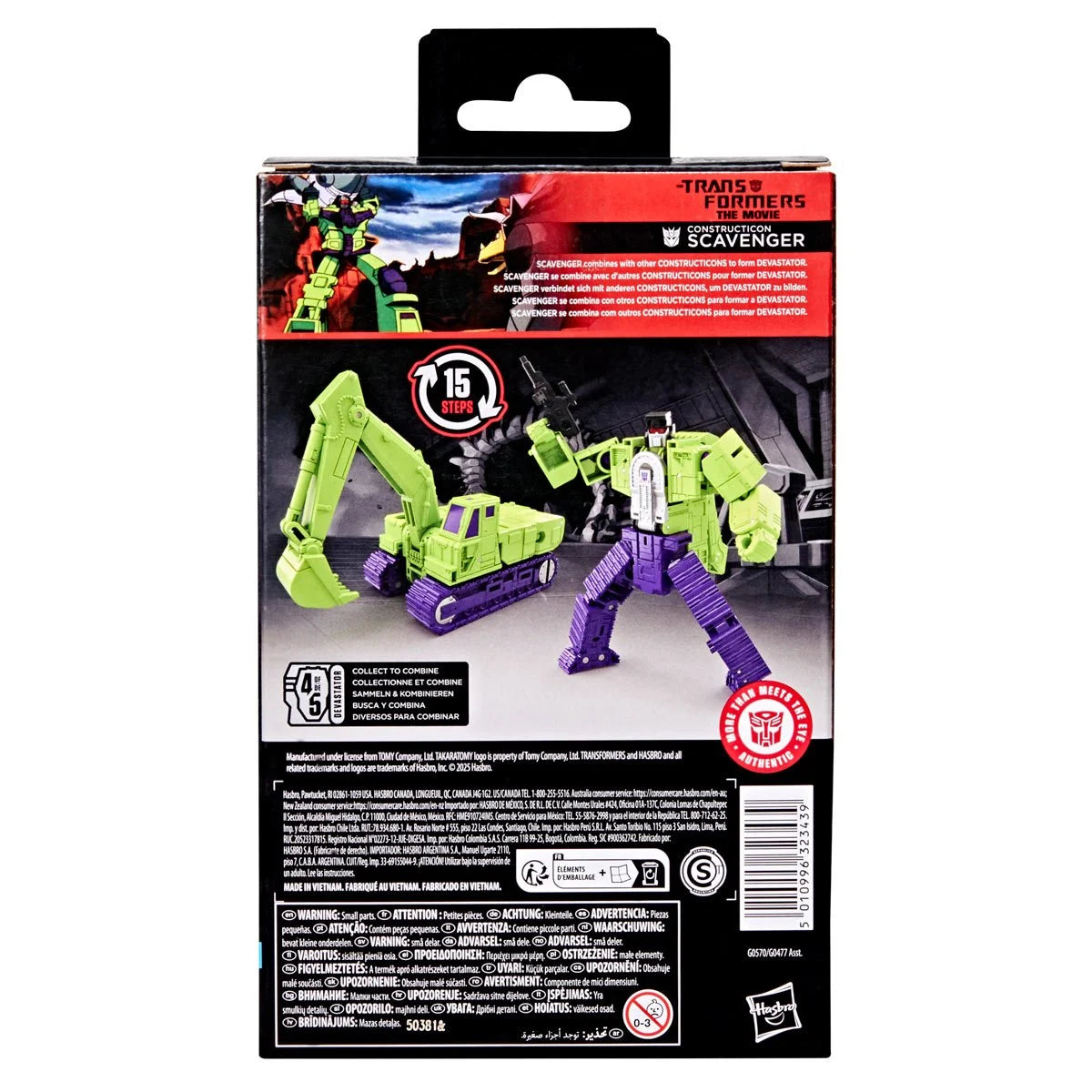 Transformers -  Studio Series 86 -  The Transformers: The Movie Constructicon - Scavenger